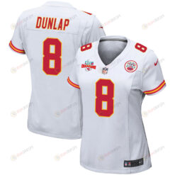 Carlos Dunlap 8 Kansas City Chiefs Super Bowl LVII Champions 3 Stars WoMen's Jersey - White