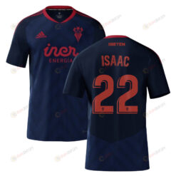 Carlos Isaac 22 Albacete 2022-23 Away Jersey - Navy