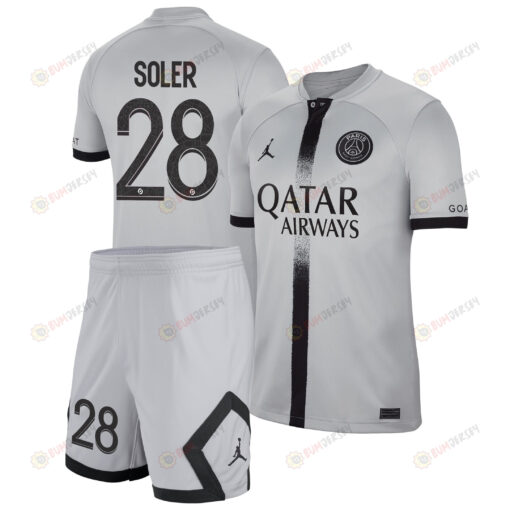 Carlos Soler 28 Paris Saint-Germain Away Kit 2022-23 Men Jersey - Black