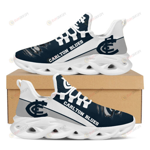 Carlton Blues Logo Torn Pattern 3D Max Soul Sneaker Shoes In Dark Blue