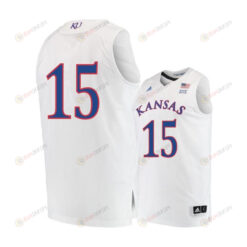 Carlton Bragg Jr. 15 Kansas Jayhawks Basketball Men Jersey - White