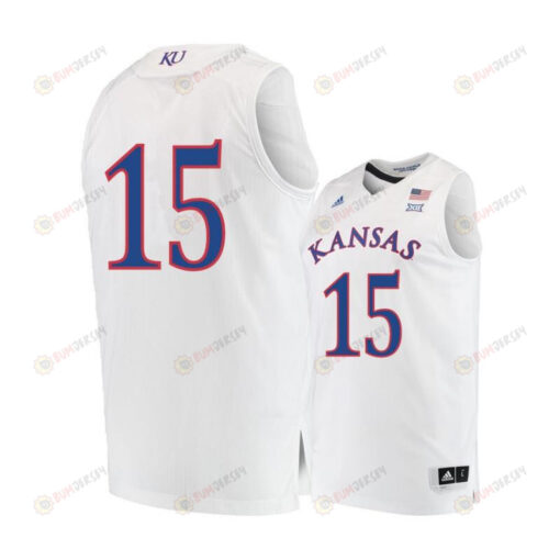 Carlton Bragg Jr. 15 Kansas Jayhawks Basketball Men Jersey - White