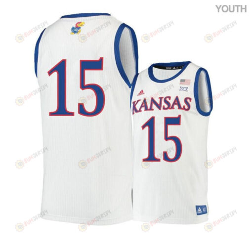 Carlton Bragg Jr. 15 Kansas Jayhawks Basketball Youth Jersey - Beige