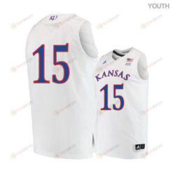 Carlton Bragg Jr. 15 Kansas Jayhawks Basketball Youth Jersey - White