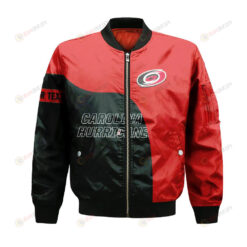 Carolina Hurricanes Bomber Jacket 3D Printed Curve Style Custom Text And Number