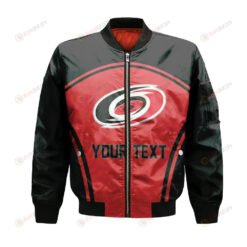 Carolina Hurricanes Bomber Jacket 3D Printed Custom Text And Number Curve Style Sport