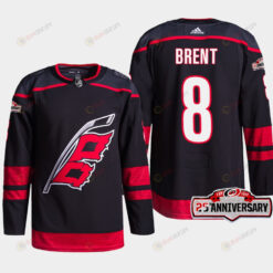 Carolina Hurricanes Brent 8 Burns Black 25th Anniversary 2022-23 Home Jersey