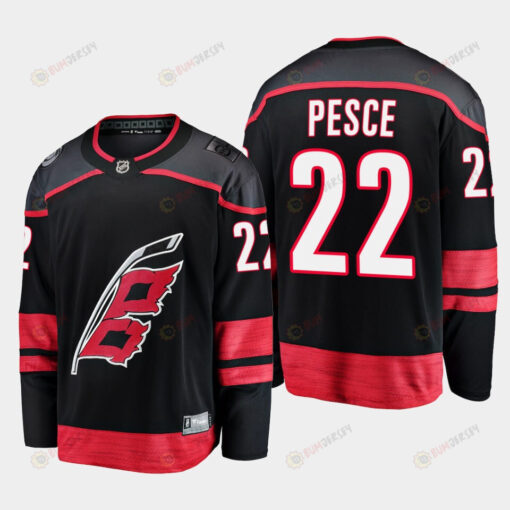 Carolina Hurricanes Brett Pesce 22 2022-23 Primary Home Black Jersey Breakaway Player