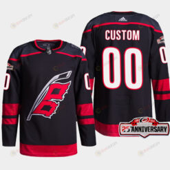 Carolina Hurricanes Custom 00 Black 25th Anniversary 2022-23 Home Jersey