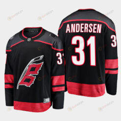 Carolina Hurricanes Frederik Andersen 31 2022-23 Primary Home Black Jersey Breakaway Player