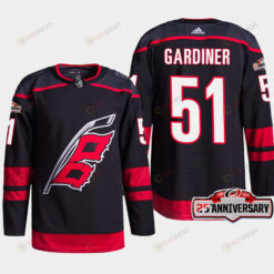 Carolina Hurricanes Jake Gardiner 51 Black 25th Anniversary 2022-23 Home Jersey