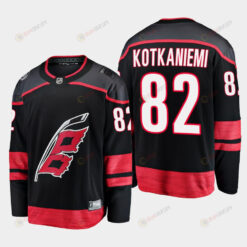 Carolina Hurricanes Jesperi Kotkaniemi 2022-23 Primary Home Black 82 Jersey Breakaway Player