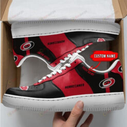 Carolina Hurricanes Logo Pattern Custom Name Air Force 1 Printed