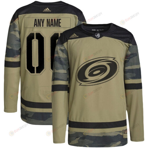 Carolina Hurricanes Military Appreciation Team Custom Practice Jersey - Camo