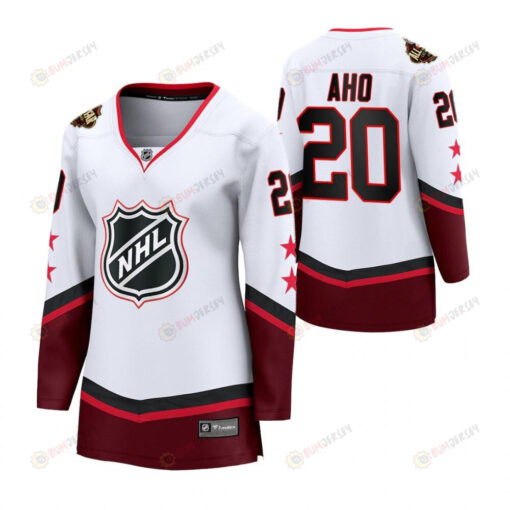 Carolina Hurricanes Sebastian Aho Women White 2022 All-Star Jersey Women Jersey