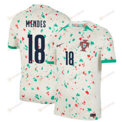 Carolina Mendes 18 Portugal Women's National Team 2023-24 World Cup Away Men Jersey