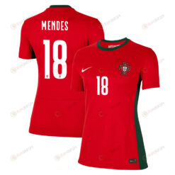 Carolina Mendes 18 Portugal Women's National Team 2023-24 World Cup Home Women Jersey