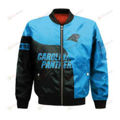 Carolina Panthers Bomber Jacket 3D Printed Curve Style Custom Text And Number