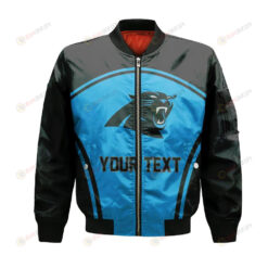 Carolina Panthers Bomber Jacket 3D Printed Custom Text And Number Curve Style Sport