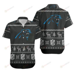 Carolina Panthers Christmas On Black ??3D Printed Hawaiian Shirt