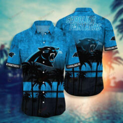 Carolina Panthers Coconut Distressed ??Hawaiian Shirt