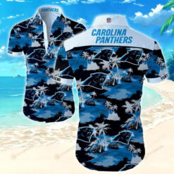 Carolina Panthers Coconut Tree ??Hawaiian Shirt