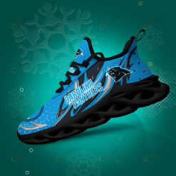 Carolina Panthers Logo And Triangle Pattern 3D Max Soul Sneaker Shoes