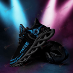 Carolina Panthers Logo Black 3D Max Soul Sneaker Shoes