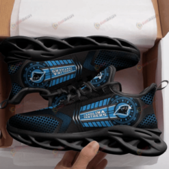 Carolina Panthers Logo Black Blue 3D Max Soul Sneaker Shoes