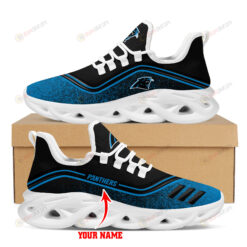 Carolina Panthers Logo Border Pattern Custom Name 3D Max Soul Sneaker Shoes