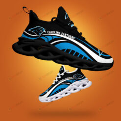 Carolina Panthers Logo Curve Line Pattern 3D Max Soul Sneaker Shoes