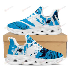 Carolina Panthers Logo Custom Name Tie Dye Pattern 3D Max Soul Sneaker Shoes