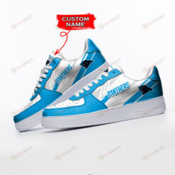 Carolina Panthers Logo Pattern Custom Name Air Force 1 Printed