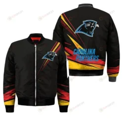 Carolina Panthers Pattern Bomber Jacket - Black