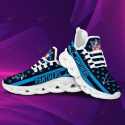 Carolina Panthers Star Pattern 3D Max Soul Sneaker Shoes