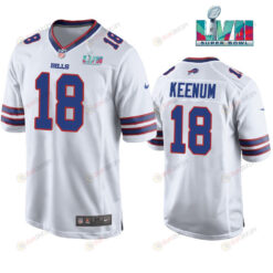 Case Keenum 18 Buffalo Bills Super Bowl LVII Away Player Men Jersey - White Jersey