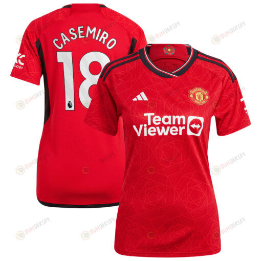 Casemiro 18 Manchester United 2023-24 Women Home Jersey - Red