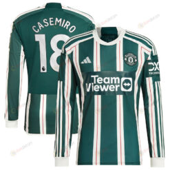 Casemiro 18 Manchester United 2023/24 Away Long Sleeve Men Jersey - Green