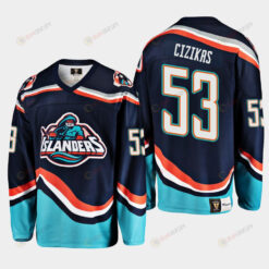 Casey Cizikas 53 New York Islanders Navy Reverse Retro 2.0 Jersey 2022-23