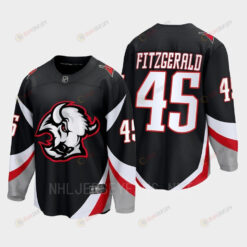 Casey Fitzgerald 45 Buffalo Sabres 2022-23 Goathead Third Premier Breakaway Player Black Jersey