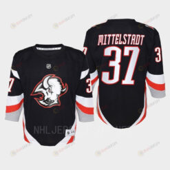 Casey Mittelstadt 37 Buffalo Sabres 2022-23 Goathead Third Player Youth Jersey Black