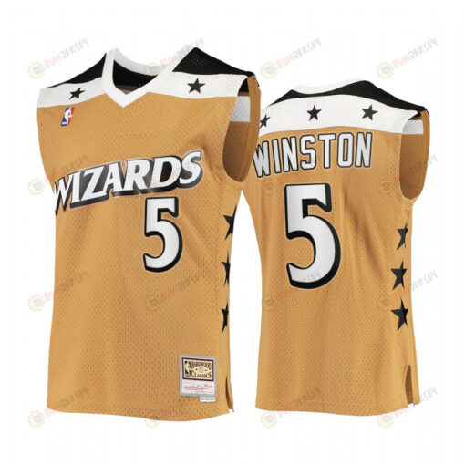 Cassius Winston 5 Washington Wizards Rare Vintage Gold Jersey HWC Stars