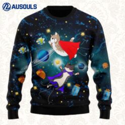 Cat Galaxy Ugly Sweaters For Men Women Unisex