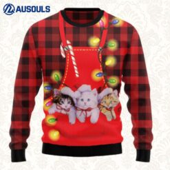Cat Pocket Christmas Ugly Sweaters For Men Women Unisex