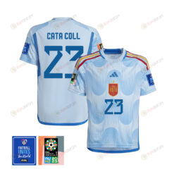 Cata Coll 23 Spain 1 Star FIFA Patch Women's National Team 2023-24 World Cup Away Jersey