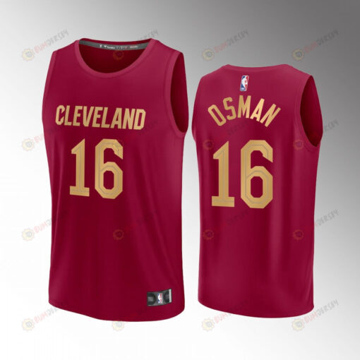 Cedi Osman 16 Cavaliers Wine Jersey Fast Break Fast Break 2022-23 Icon