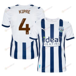 Cedric Kipre 4 West Bromwich Albion FC 2023/24 Home Men Jersey - White