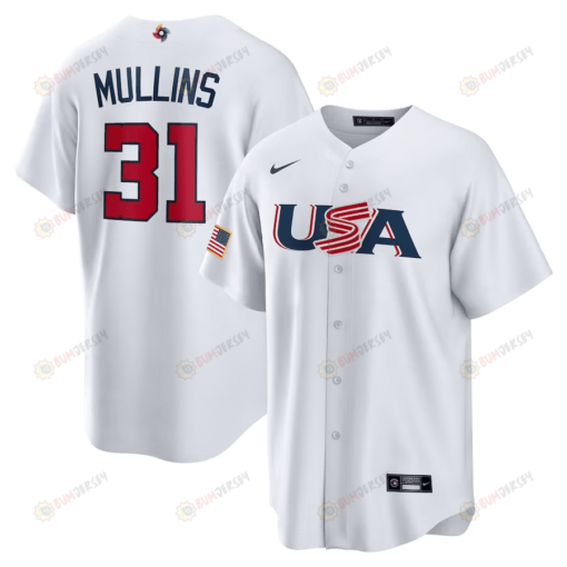 Cedric Mullins 31 USA Baseball 2023 World Baseball Classic Jersey - White