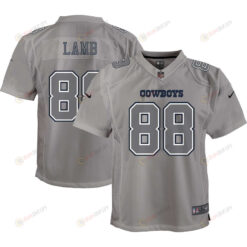 CeeDee Lamb 88 Dallas Cowboys Atmosphere Game Youth Jersey - Gray