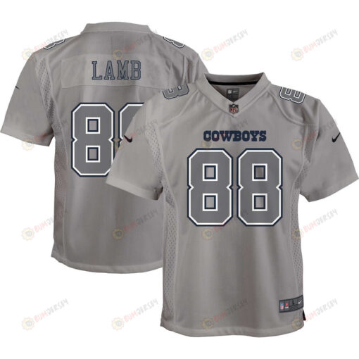 CeeDee Lamb 88 Dallas Cowboys Atmosphere Game Youth Jersey - Gray